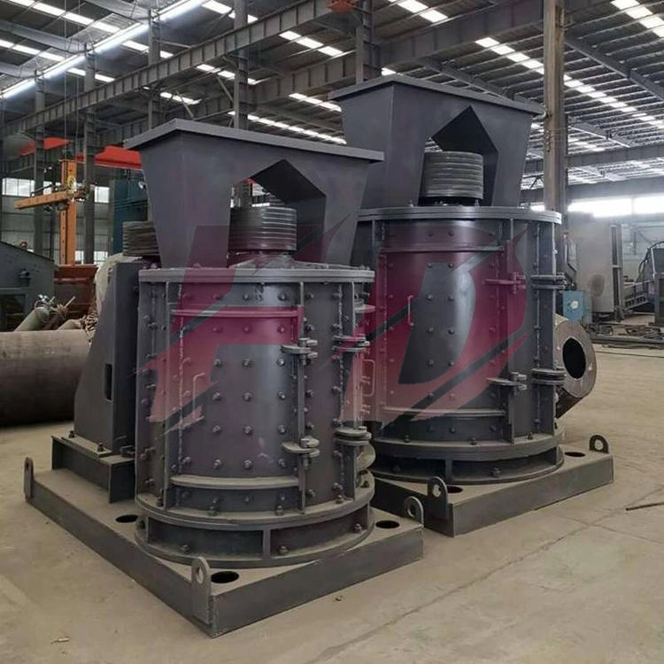 Small Vertical Shaft Crusher, Metal Glass Crusher, Round and Smooth Particle Shape