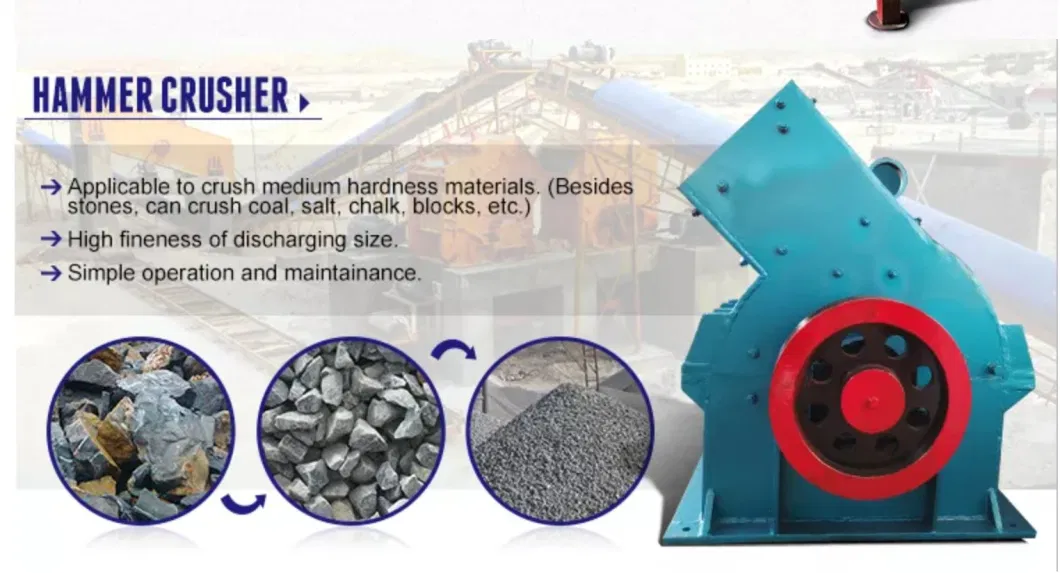 Cement Coal Crushing Hammer Crusher Fine Crushing Machine for Sale