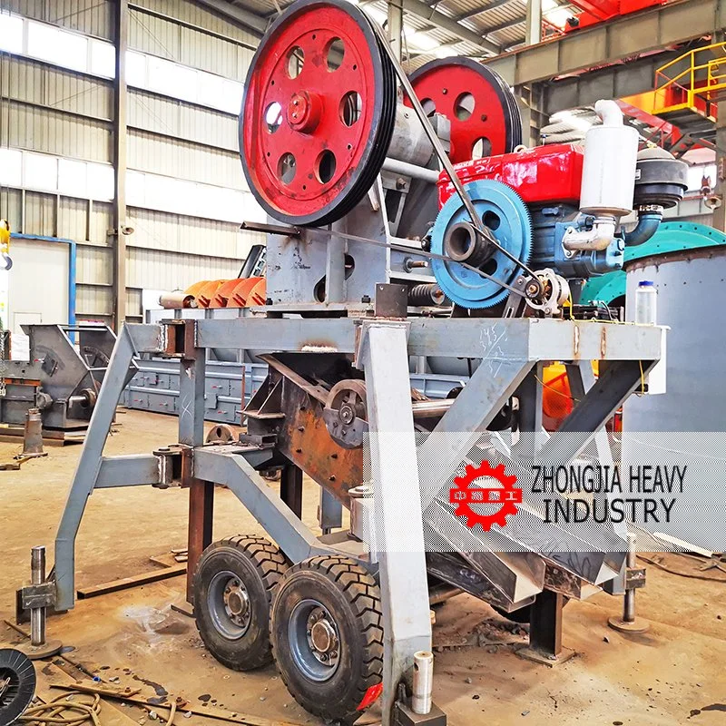 PE150X750 Small Mobile Jaw Crusher for Pebble/Quartz/Limestone/Coal/Gold Mine