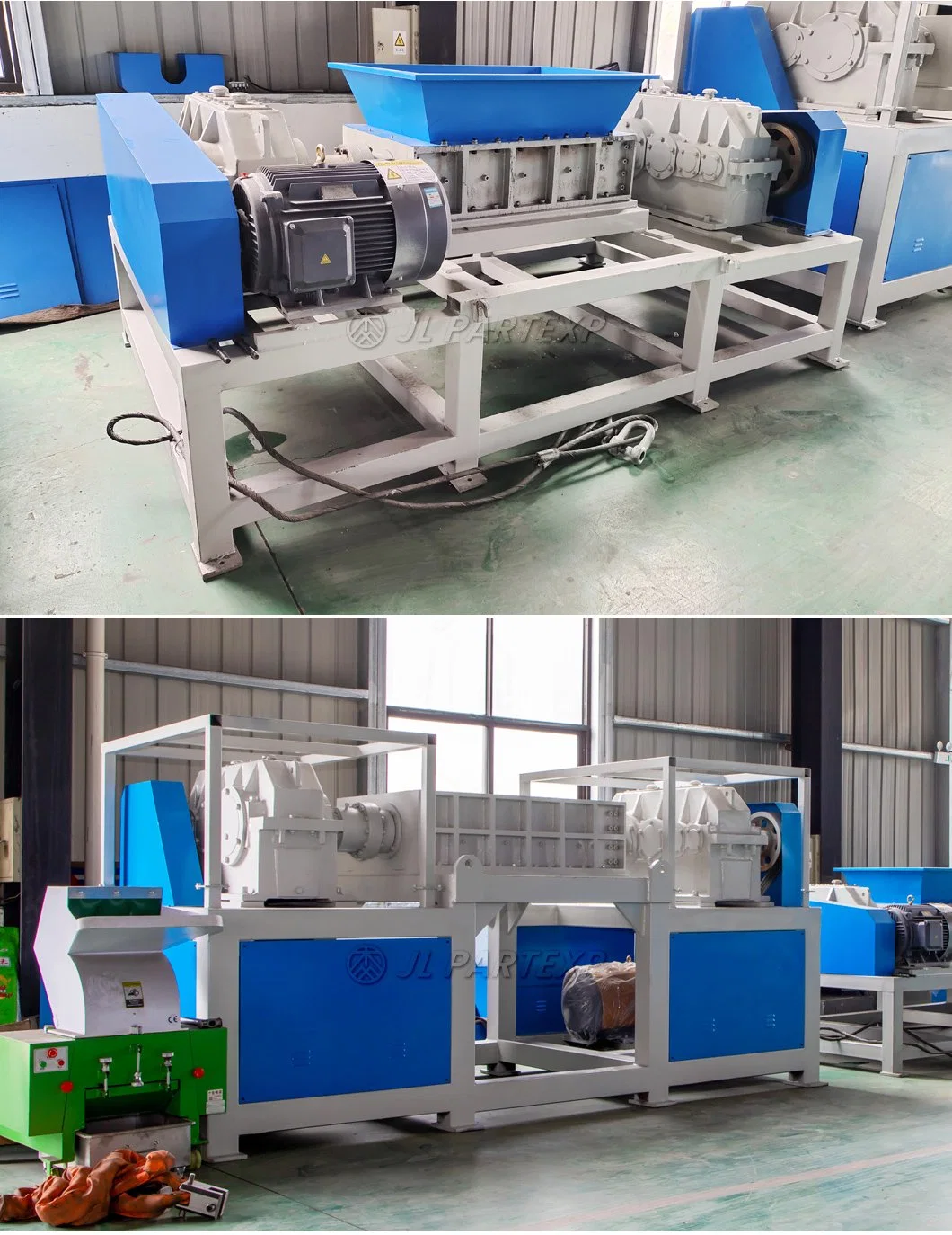 Single Shaft Industrial Plastic Plexiglass Fiber/Glass Bottlepulverizer Crusher Lump Shredder Chipper