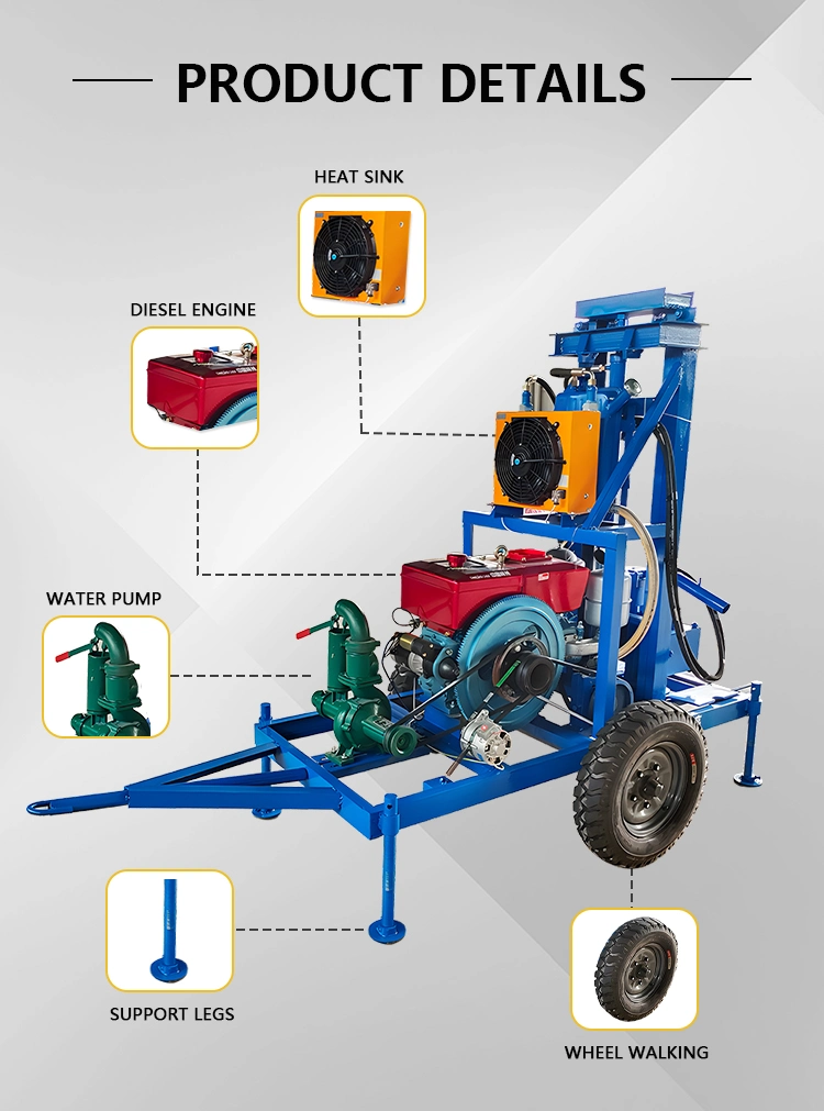 Tractor Mounted Water Well Drilling Bits Core Sample Rotary Drilling Machine