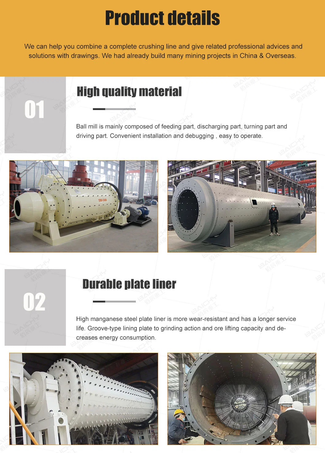 Mining Cement Clinker Limestone Powder Rotary Dry Ball Mills Machine Price, Energy-Saving Gold Copper Ore Wet Ball Mill for Sale