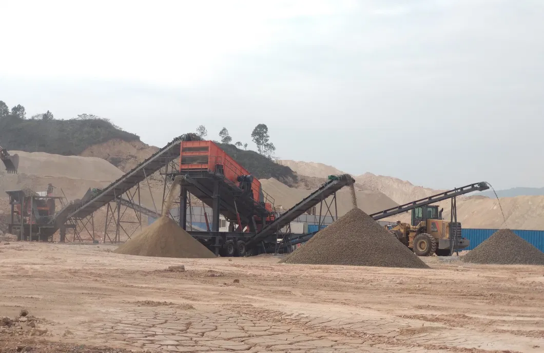 Tire-Mounted Mobile Crushing Plant for Mining