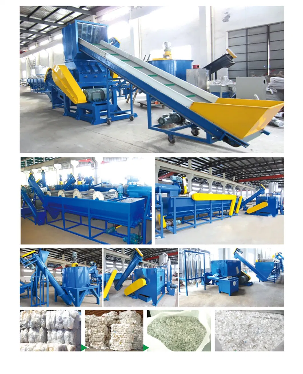 Plastic Recycling Equipment Waste Water Bottles PP PE Agricultural Films Jumbo Woven Bags Bottle Crusher Shredder Machine Recycle Pelletizing Production Line