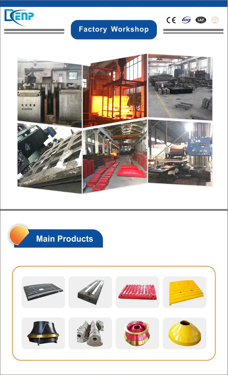 Denp Wear-Resistance Cone Crusher Parts Mantle &amp; Cone Crusher Concave and Bowl Liner for Sales