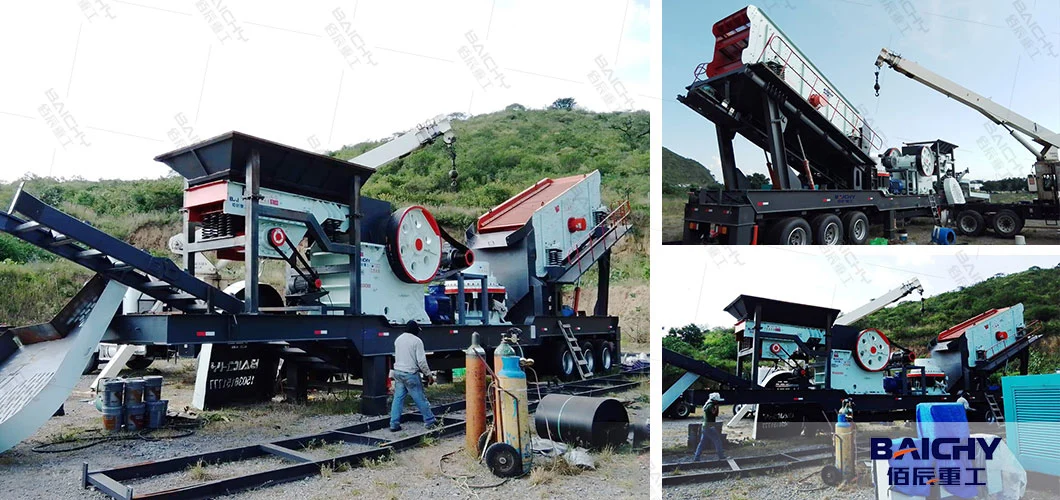 Gravel Mobile Crushing Plant for Crush Stone Quarry with Screening Machine