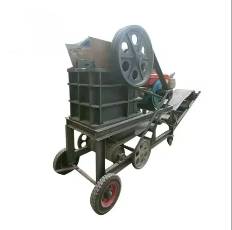 Mini Ore Cone Stone Diesel Limestone Diesel Jaw Crusher Price with Vibrating Screen