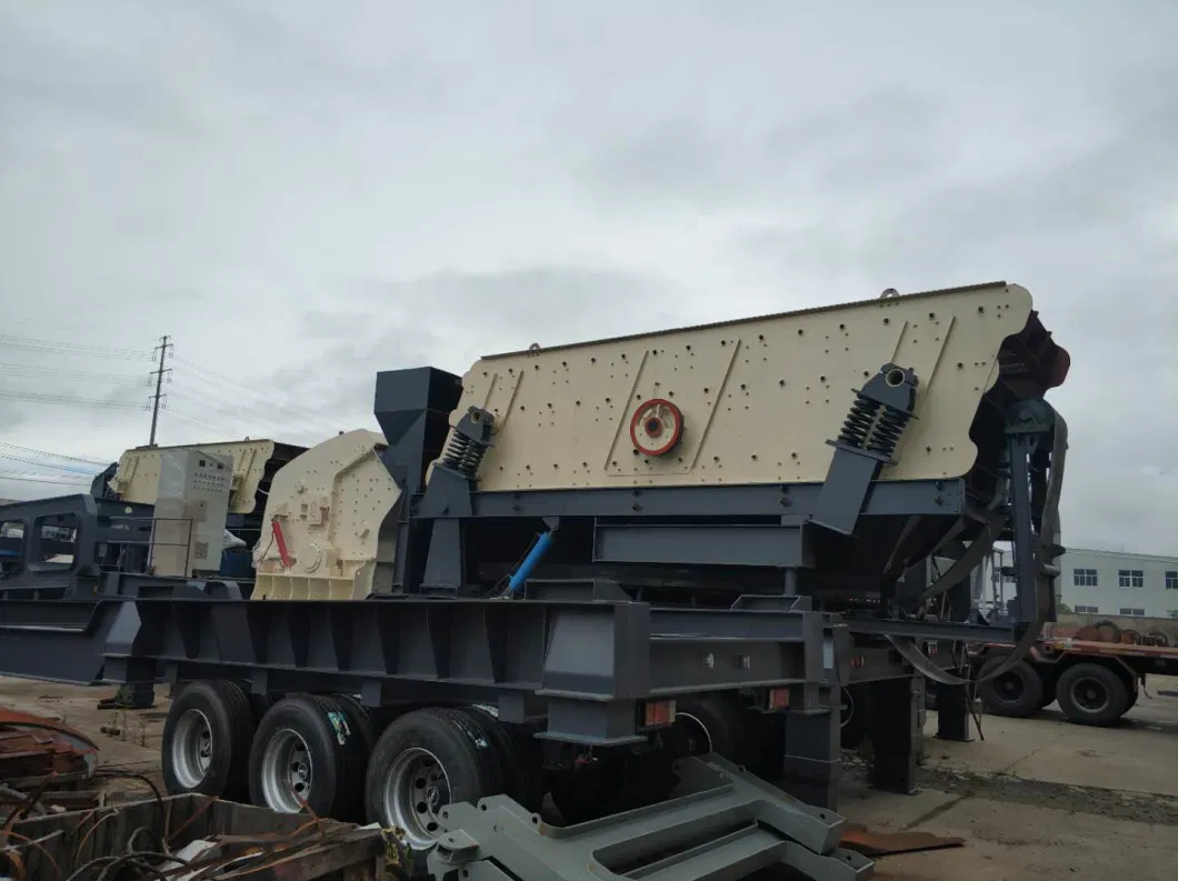 Wheel Type Portable Mobile Impact Crusher Plant with Vibrating Screen