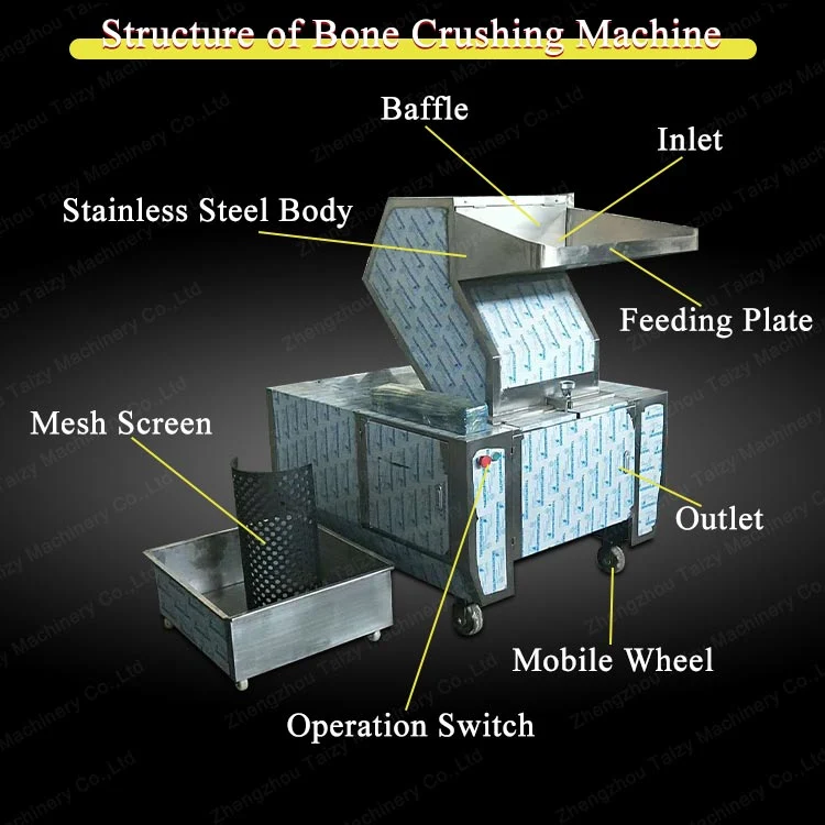 High Quality Animal Bone Crusher Beef Bone Crusher Pet Treats Processing Equipment