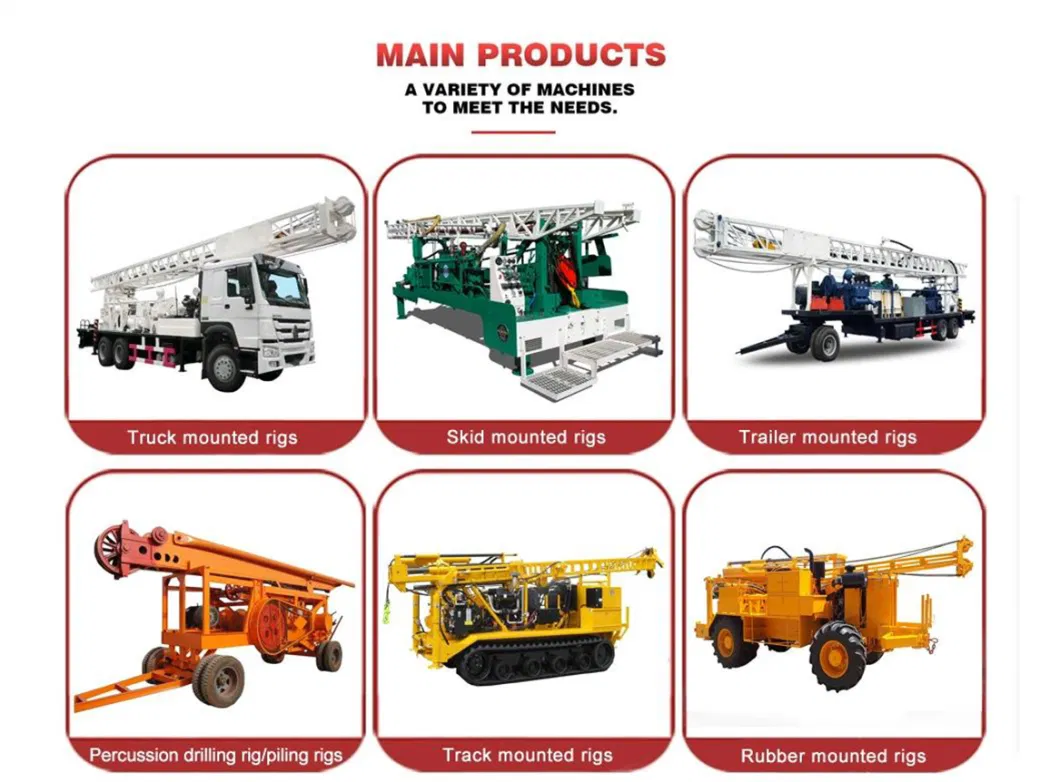 200m Rig Trailer Type Borehole Drilling Machine Water Well Drilling Machine Water Drilling Machine