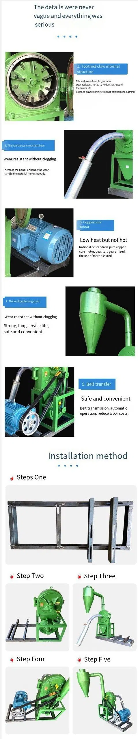 Knife Shark to Roll Crusher Winemaking Corn Broken Disc Machine Sorghum Oats Food Soy Double Roller Squashed Flat Extruding Machine Maize Corn Crusher