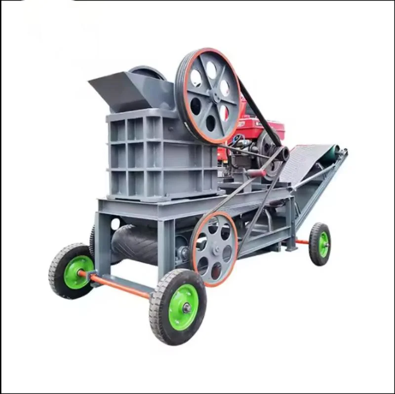 Mini Ore Cone Stone Diesel Limestone Diesel Jaw Crusher Price with Vibrating Screen