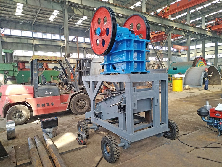 Portable Stone Concrete Jaw Crusher 250X400 with Vibrating Screen for Sale