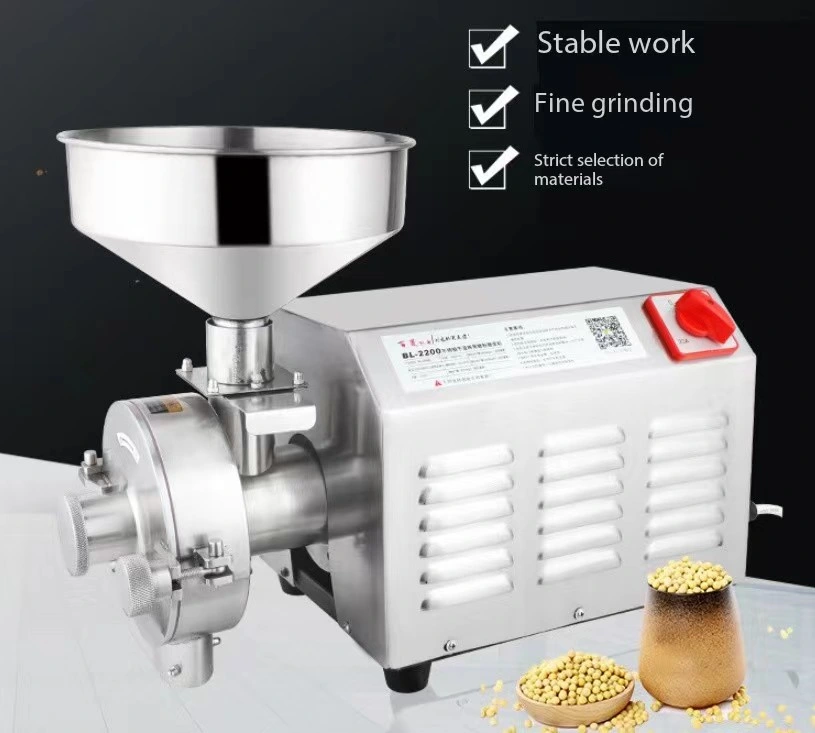 Factory Price Seasoning Powder Stainless Steel Particle Crusher, Five Grain and Miscellaneous Grain Processing Crusher