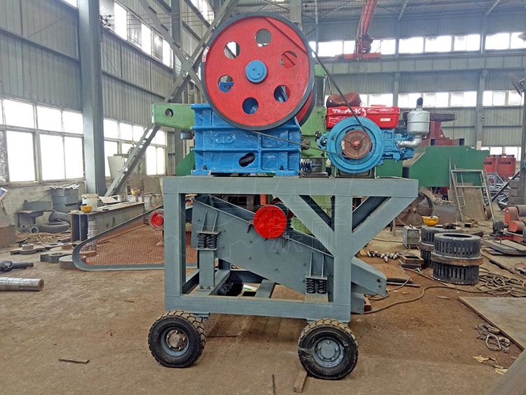 Portable Stone Concrete Jaw Crusher 250X400 with Vibrating Screen for Sale