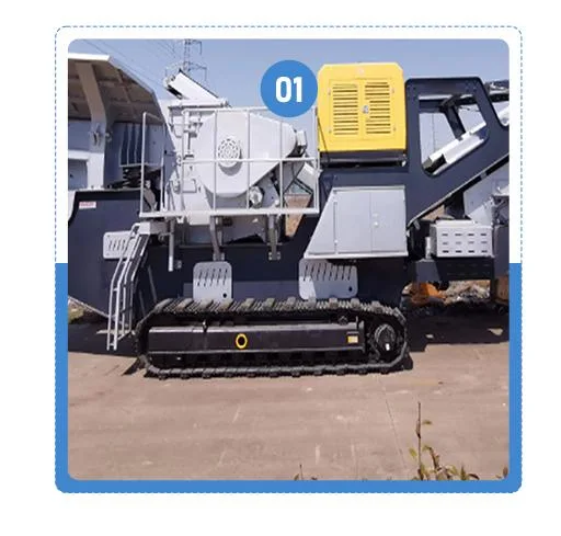 Big Stone Mobile Crusher Machine Crawler Mobile/Movable Crusher for Hard Stone and Construction Waste Material Crushing