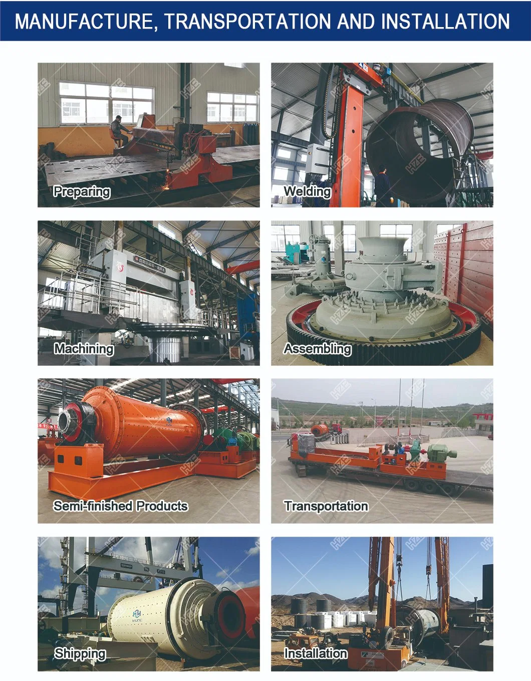 High Efficiency Mining Equipment Ore Wet Grinding Ball Mill