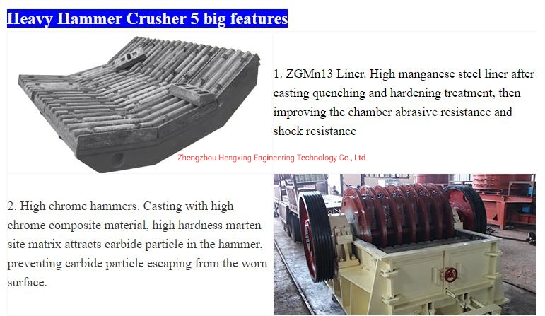 Large Feeding Size Gypsum Stone Crushing Machine Stone Crusher Heavy Hammer Crusher