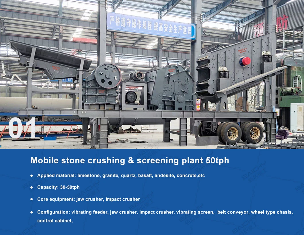 Fully Automatic Limestone Granite Cement Rock Crusher Mobile Crushing and Screening Plant Stone Crush Machine Price