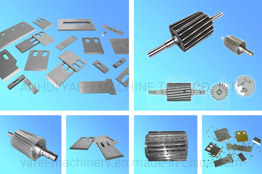 Rotor and Stationary Shredder Blades for Crushing Plastic Rubber Tyre