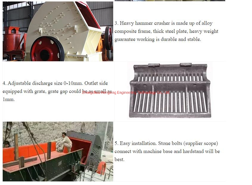 Large Feeding Size Gypsum Stone Crushing Machine Stone Crusher Heavy Hammer Crusher