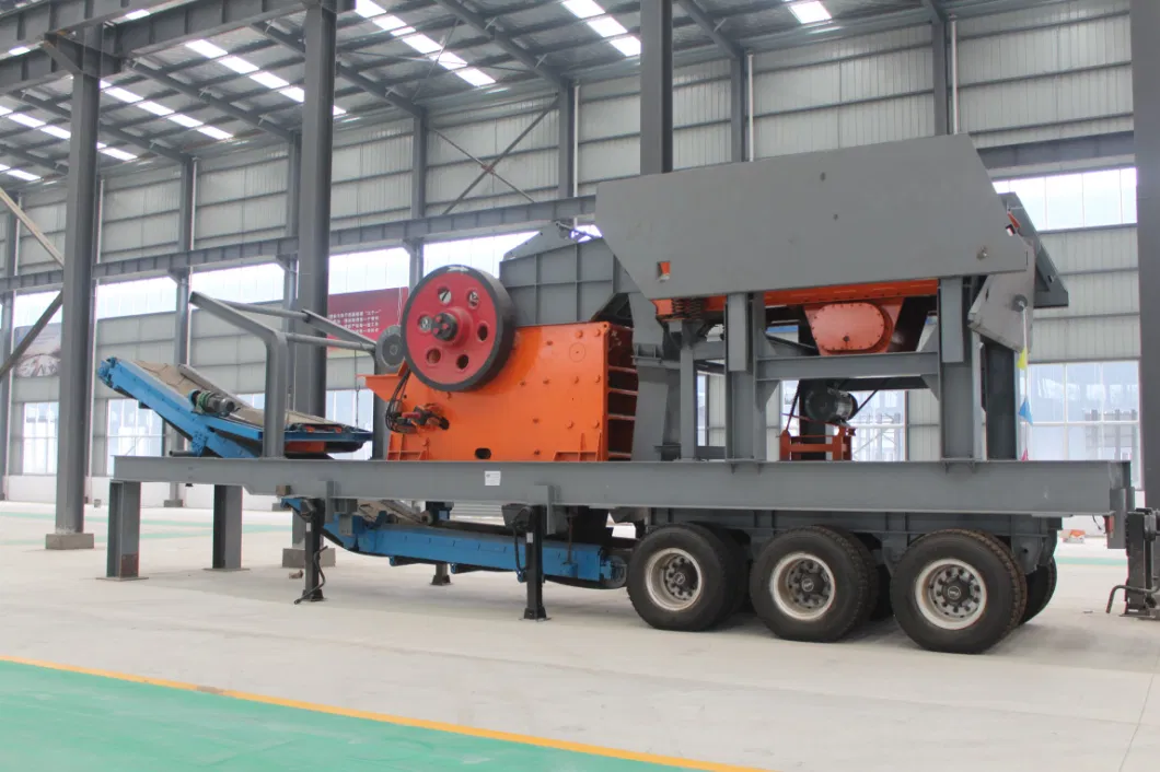 Tire-Mounted Mobile Crushing Plant for Mining