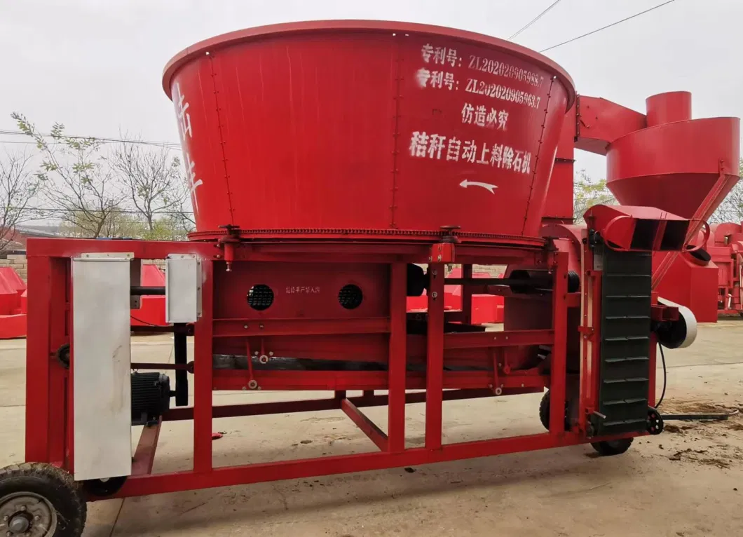 Stone Removal Function Machine Automatic Large Straw Crusher Corn Feeder Rice Pulverizer