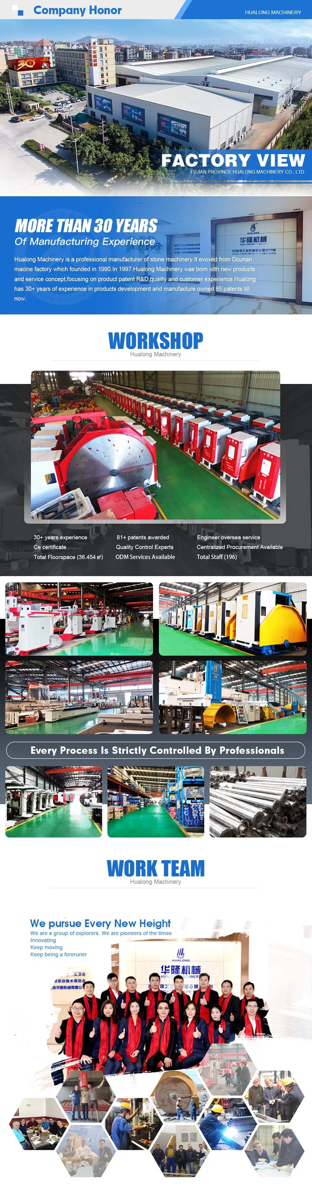 CE Certified Hualong Stone Cutting Machinery Automatic 380V/220V High Efficiency/Speed Double Blade Granite Marble Quarry Stone Block Mining Machine