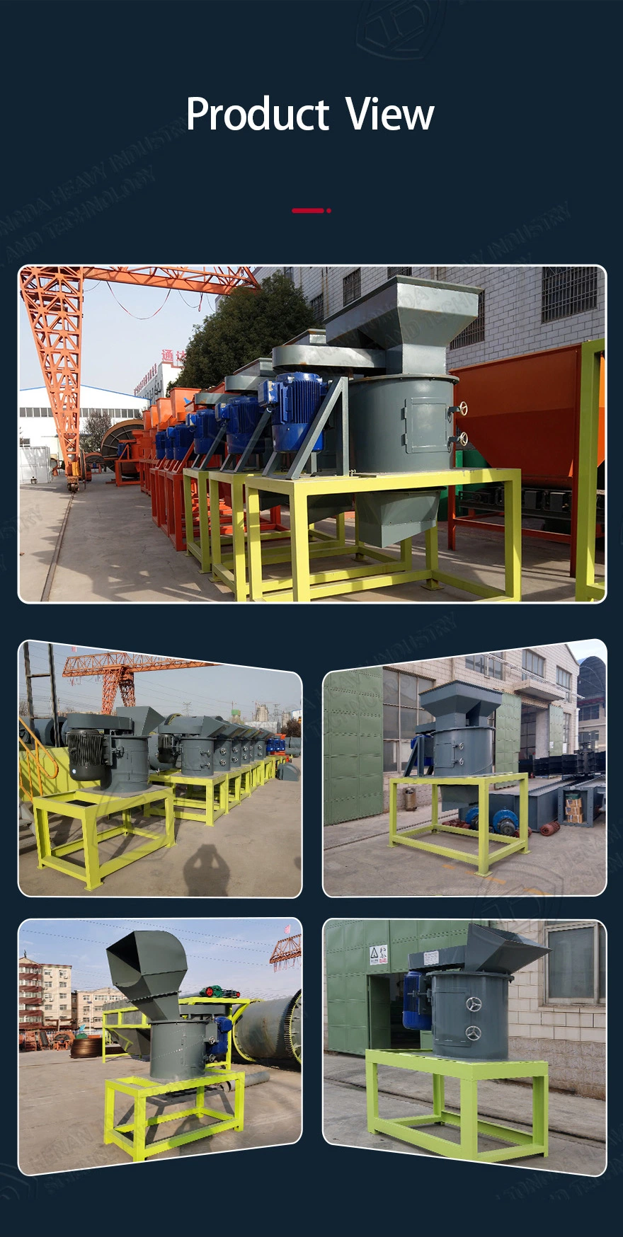 High Efficiency Vertical Shaft Impact Wet Manure Crusher Machine Crushing Equipment