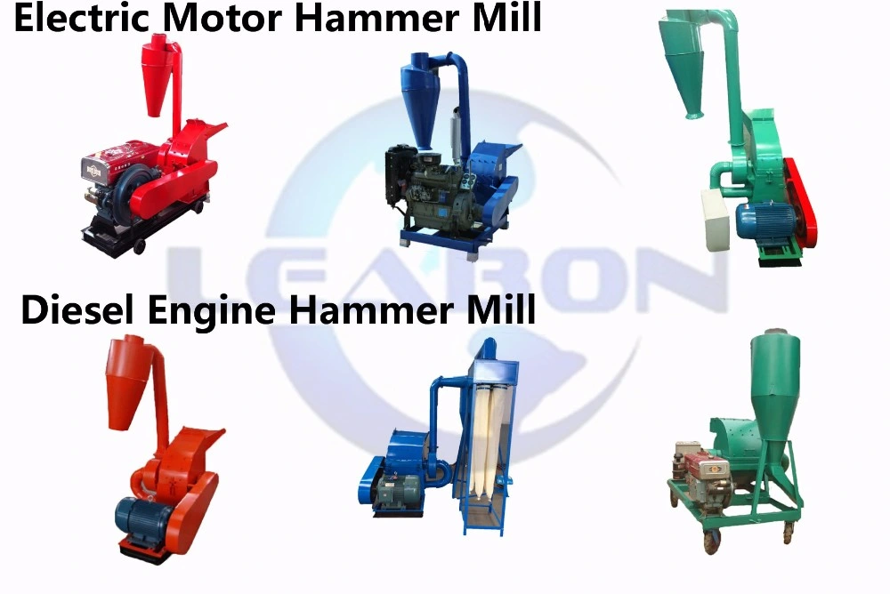 Electric Maize Corn Grinding Hammer Mill 1t/H Diesel Rice Husk Hammer Mill CE