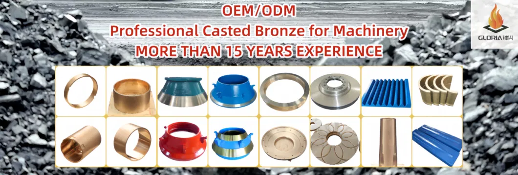 Casted Bronze/Copper/Brass/Steel Bottom Shell Plate for Mining Machinery Spare Parts Movable and Fixed Quarry Thrust Wear Plate for Jaw Cone Crusher