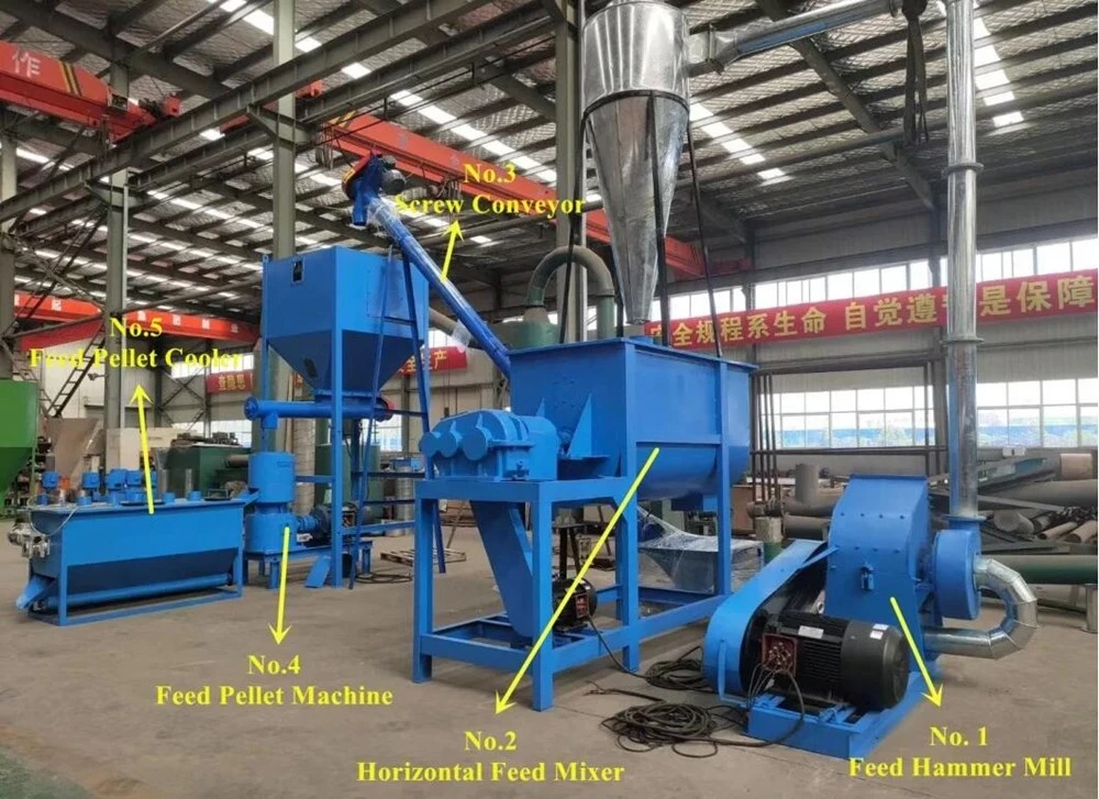 Electric Maize Corn Grinding Hammer Mill 1t/H Diesel Rice Husk Hammer Mill CE