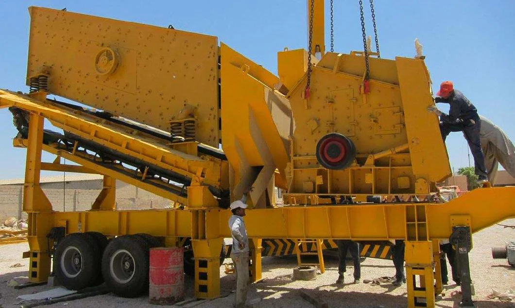 Wheel Type Portable Mobile Impact Crusher Plant with Vibrating Screen