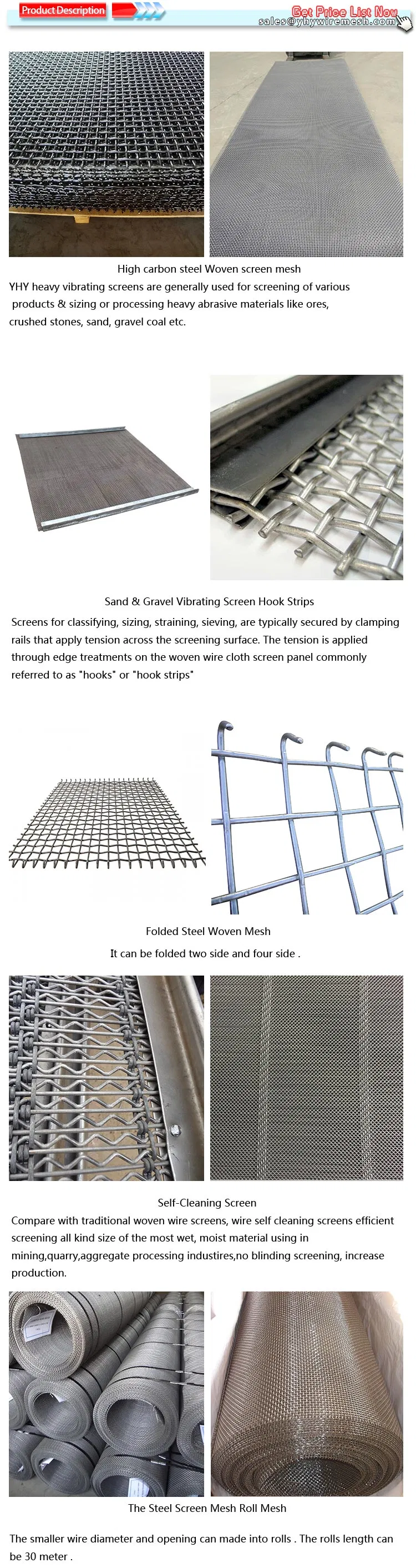 65mn Scalping Screen for Crusher Machine in Mine