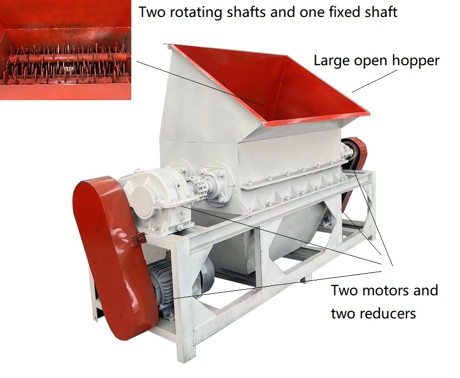 Foam Crusher with Vertical Hopper and Two Crushing Shafts