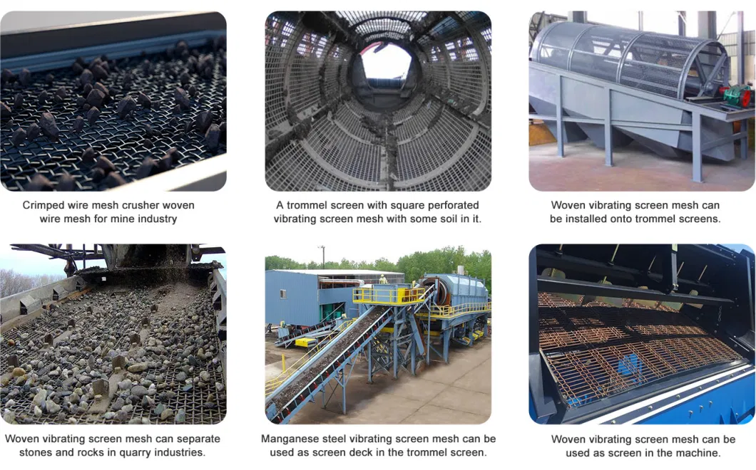 Steel Wire Sand Hooked Vibrating Crusher Stone Coal Screen