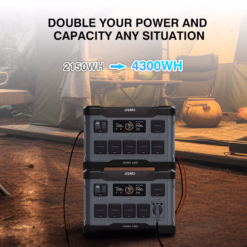 Factory Rechargeable Backup Power LiFePO4 Battery Emergency 2400W Portable Power Station Best Portable Power Bank Solar Guangdong Mobile Wireless Price Smart