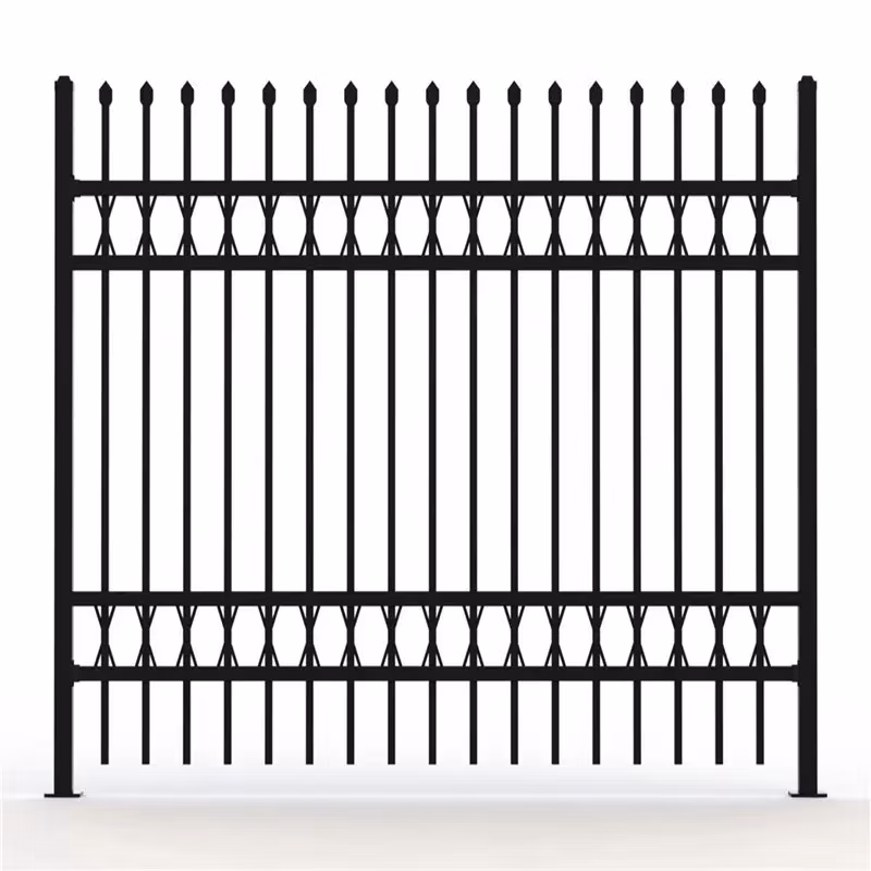 Simple Stainless Steel Fence Wrought Iron Metal Fence Gate