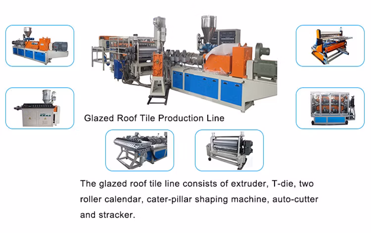 Corrugated High Performance Anti-Aging PVC Plastic Glazed Color Roof Tile Forming Production Machine