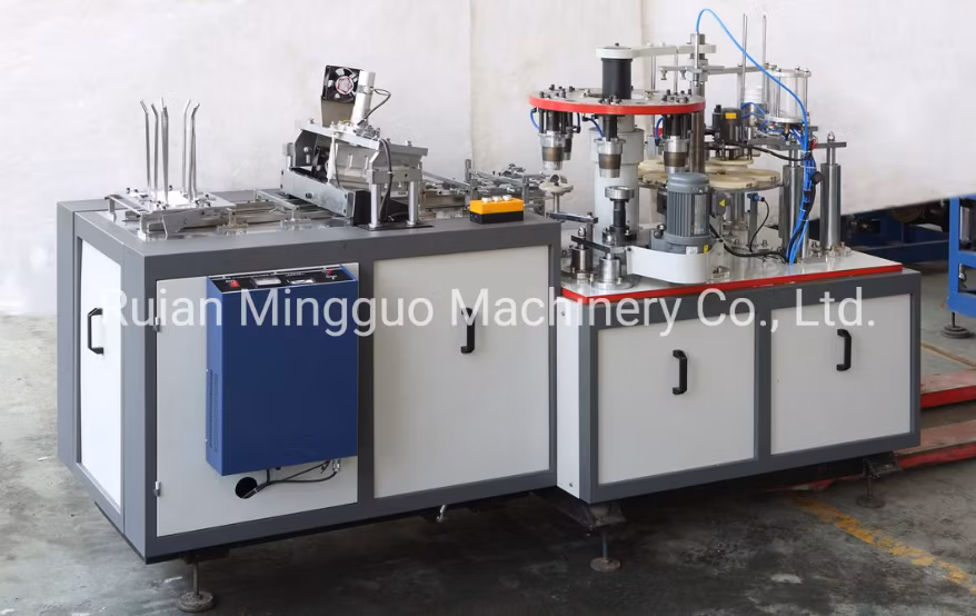 Mg-Hc Economic Type Double Wall Heat Insulation Paper Cup Sleeve Forming and Coating Machine for Hot Drinks Espresso Coffee Tea Water Milk China Price Low Cost