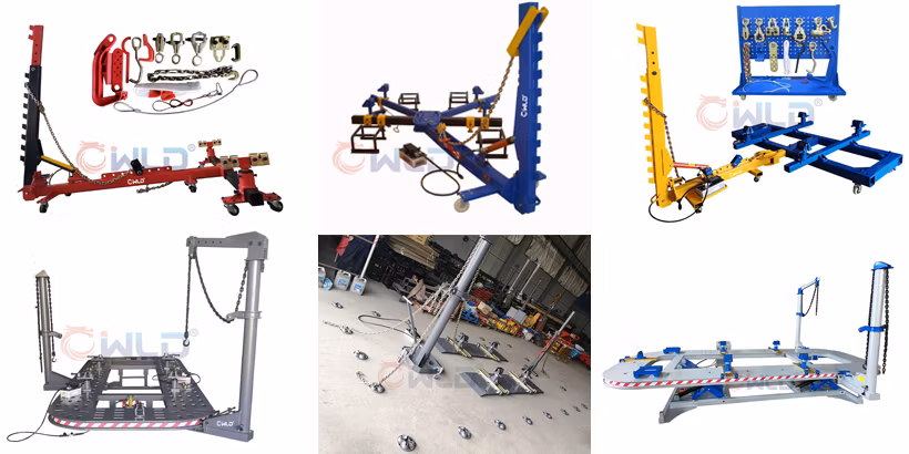 Wld Manufacturer Garage Workshop Equipment Car Frame Repair Machine Pulling Puller Bench Frame Machine Auto Body Chasis Leiner Auto Body Frame Machine for Sale