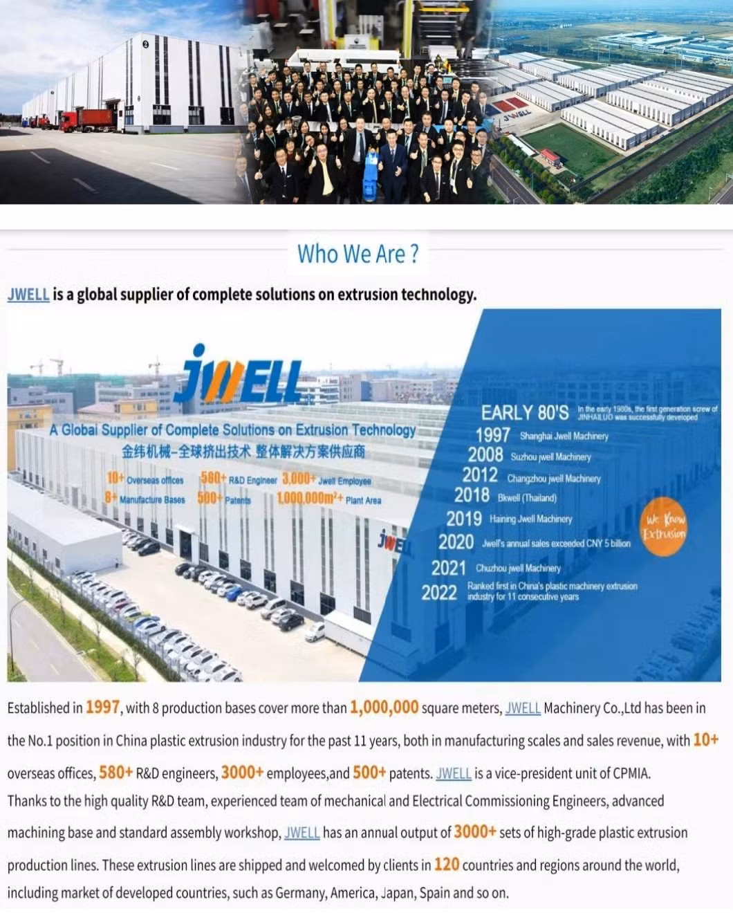 Jwell Plastic Thermoforming Food Grade Thermoformed Polystyrene Roll Rigid Extruded PP PS Sheet Making Machine for Blister Packaging Container Cup Seed Tray