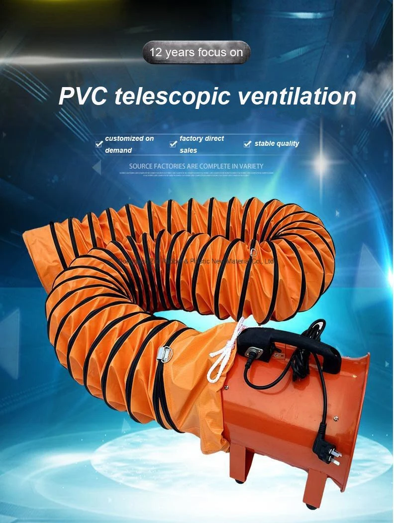 Big Diameter Large Size Spiral Compressable Ventilation Flexible PVC Pipe