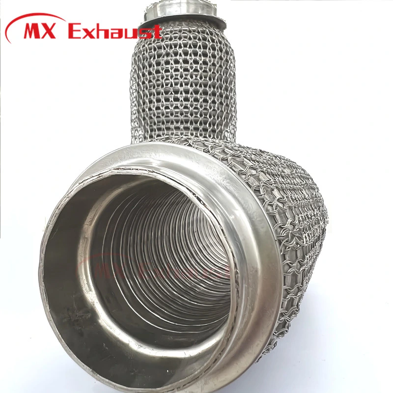 Auto Stainless Steel 1.75&quot; Exhaust Flexible Flex Pipe for Generator Car Braided Corrugated Bellows Exhaust Coupling Flex Joint