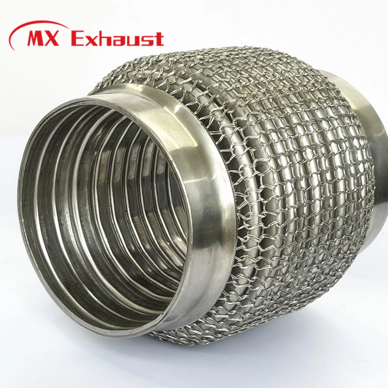 Auto Stainless Steel 1.75&quot; Exhaust Flexible Flex Pipe for Generator Car Braided Corrugated Bellows Exhaust Coupling Flex Joint