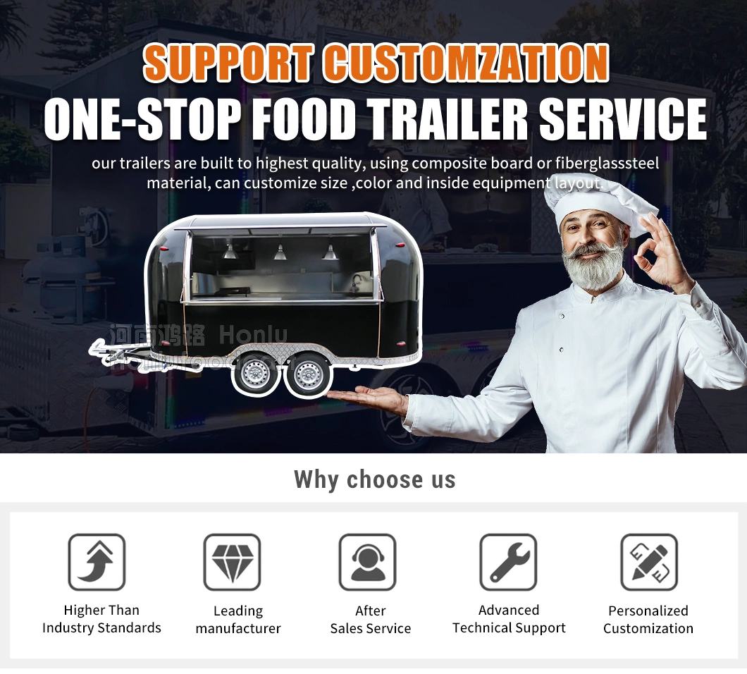 Custom Street Mobile Food Trailer Truck Fast Food Car for Sale