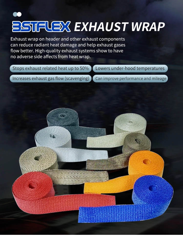 Automotive Thermal Management Products High Performance Ceramic Exhaust Pipe Heat Wrap