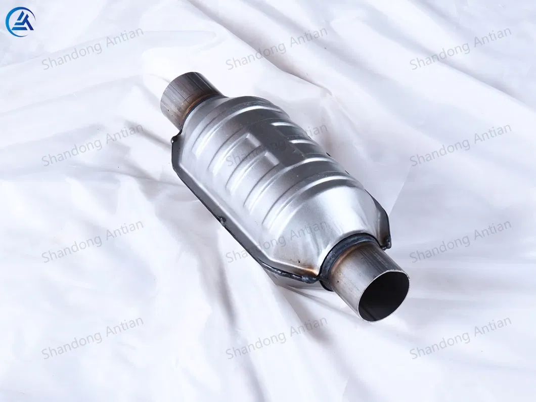 High Quality Exhaust Cap Welded Universal 4.5 Inch Round Catalytic Converter with Sensor Hole with Extension Pipe