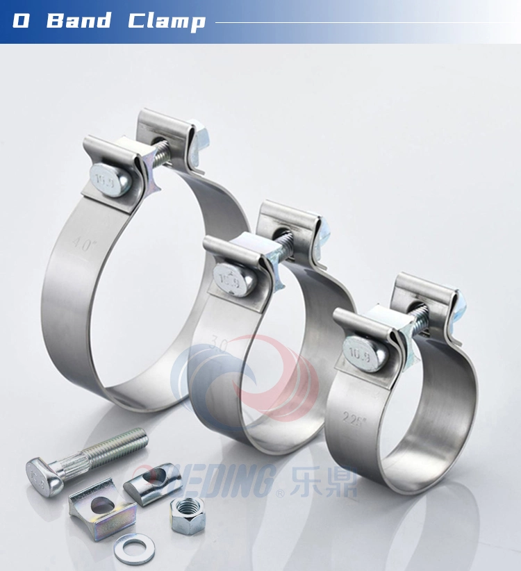 Factory Heavy Duty 304 O Shape Clamp for Muffler and Exhaust Pipe