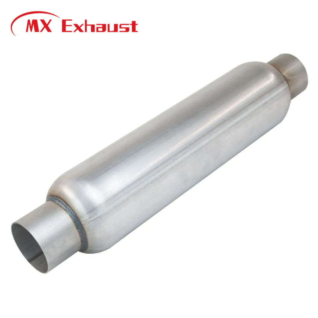 Red Color Painted Aluminized Steel Universal Glasspack Car Exhaust Muffler Glasspack Resonator for Truck